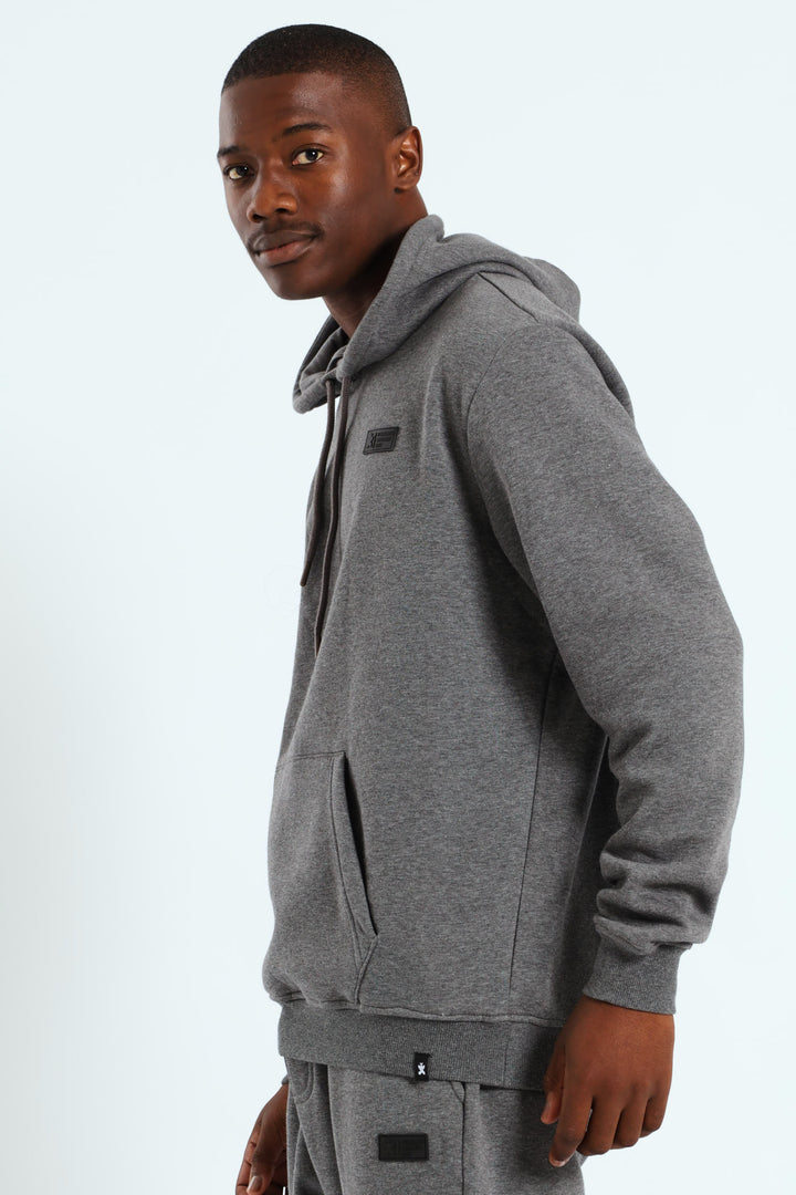 Hoody Track Top - Charcoal Melange