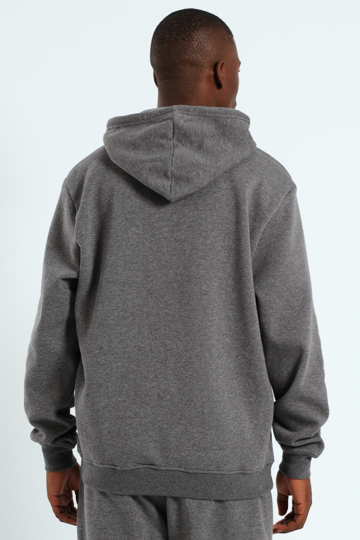 Hoody Track Top - Charcoal Melange