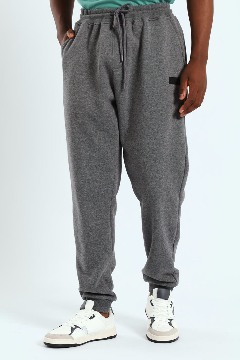 Basic Fleece Jogger - Charcoal Melange