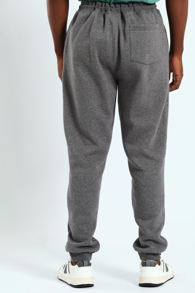 Basic Fleece Jogger - Charcoal Melange
