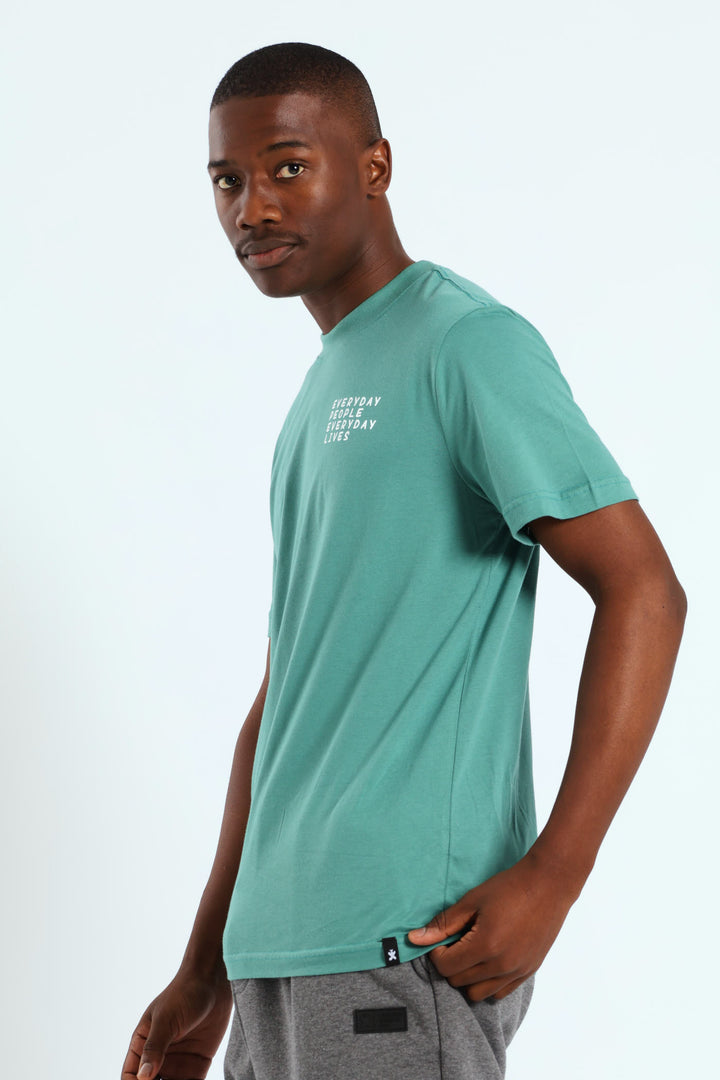 Block Car Front & Back Printed Tee - Teal
