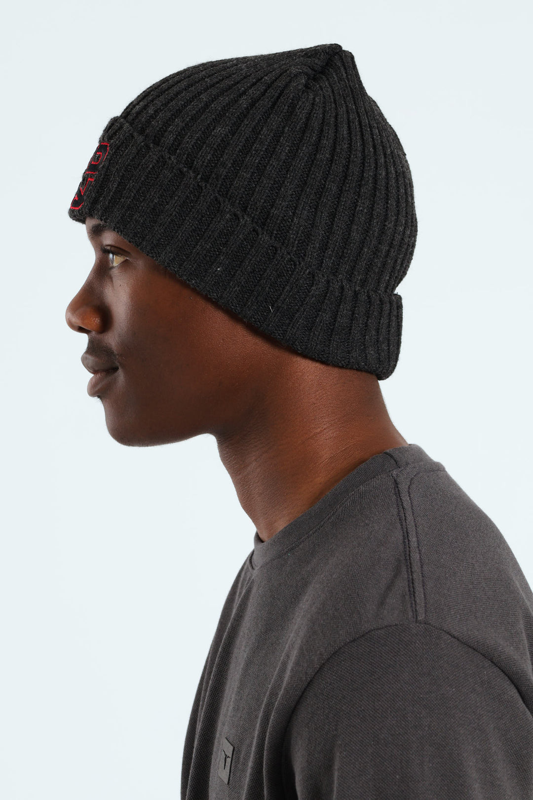 Basic Logo Beanie - Charcoal