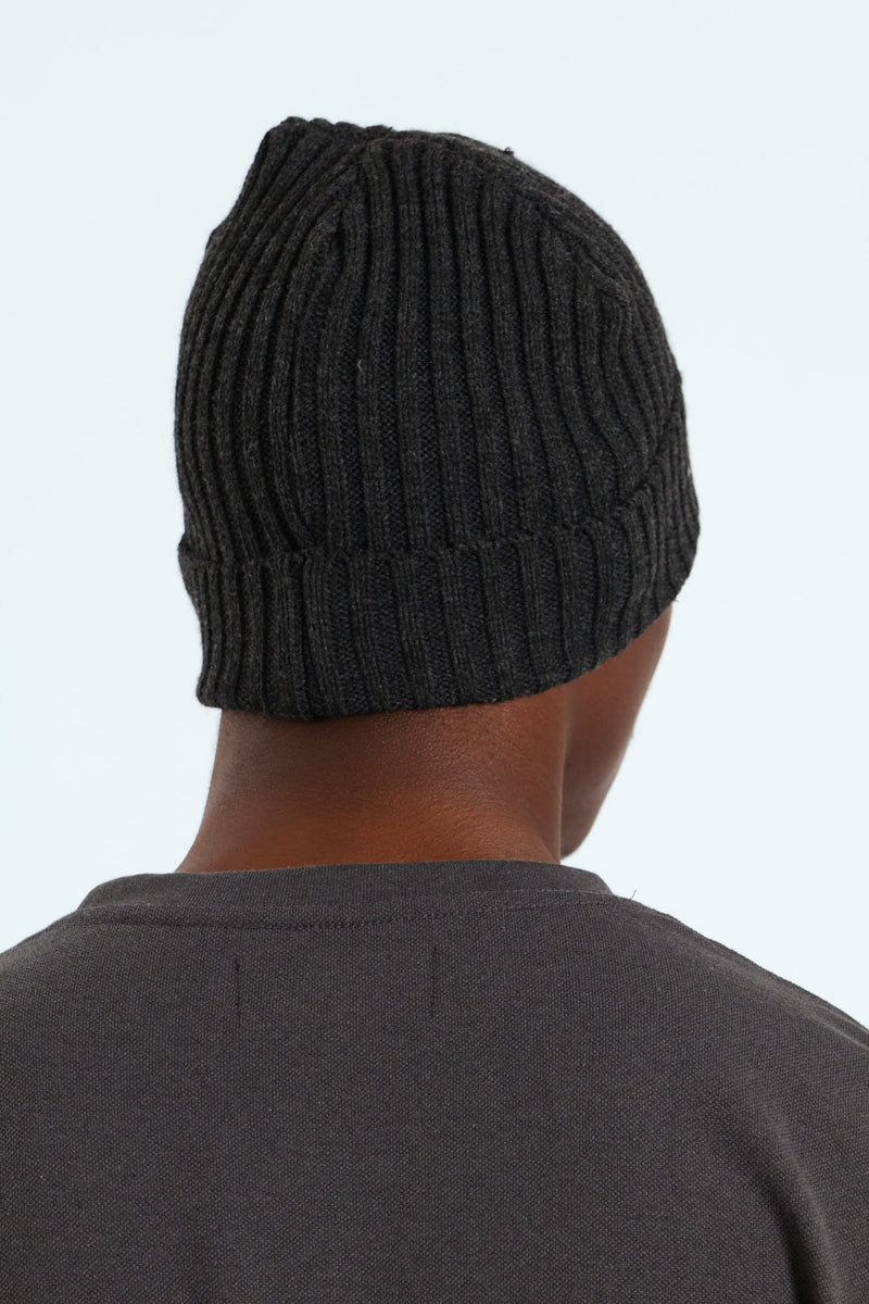 Basic Logo Beanie - Charcoal