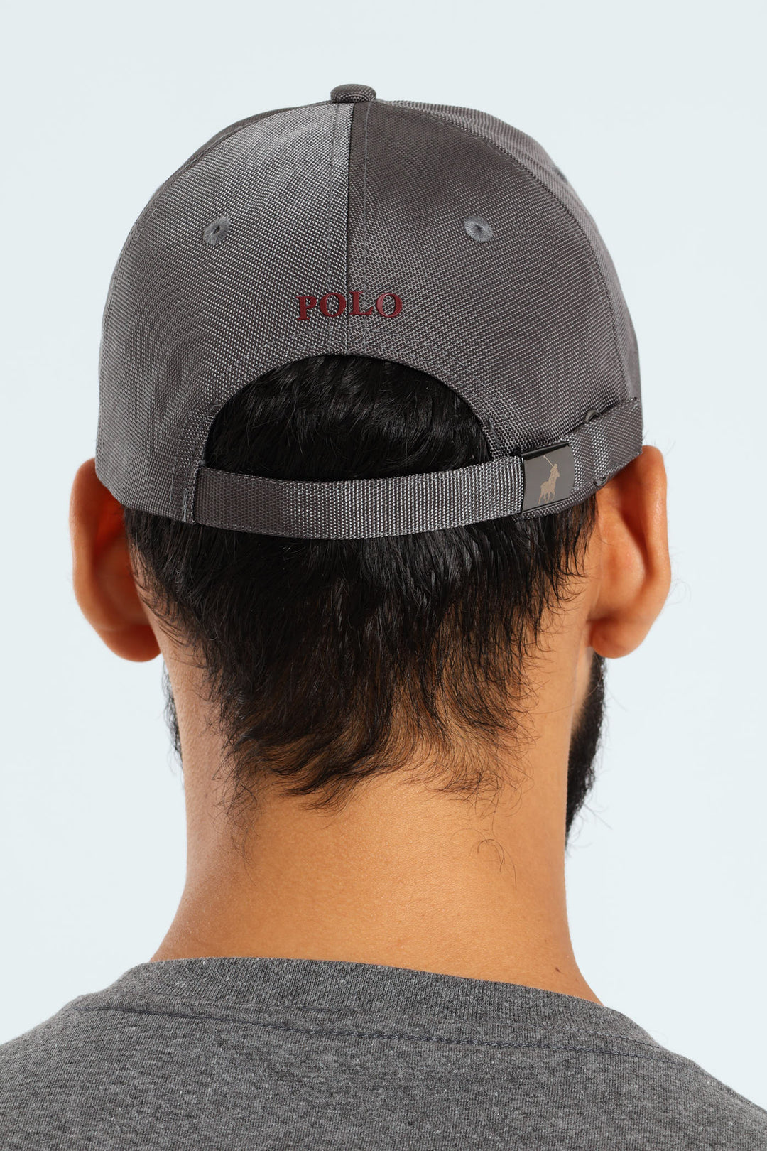 6 Panel Metal Peak Cap - Grey