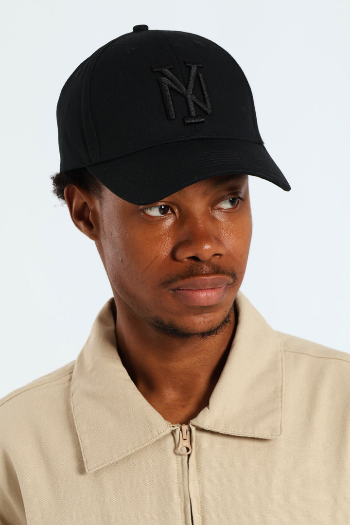 NY Tonal Embroidery Cap - Black