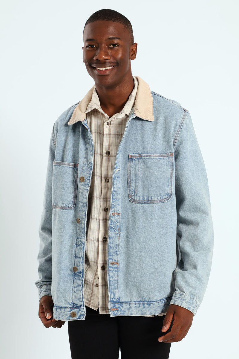 Mens Denim Worker Jacket - Blue – Edgars