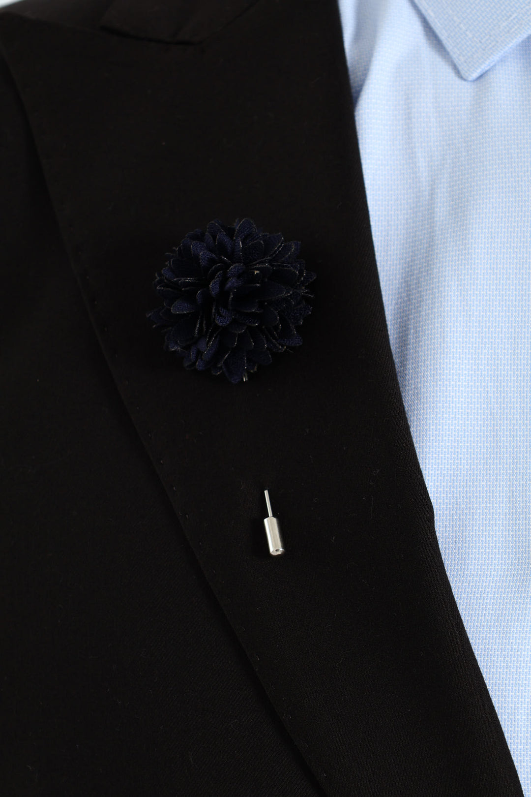 Slim Fashion Tie & Pocket Square Set - Navy