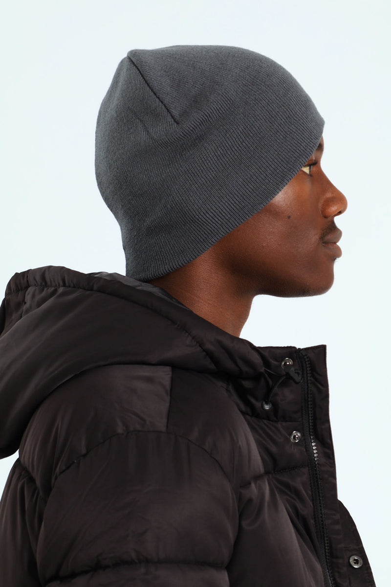Micro Knit Beanie - Charcoal