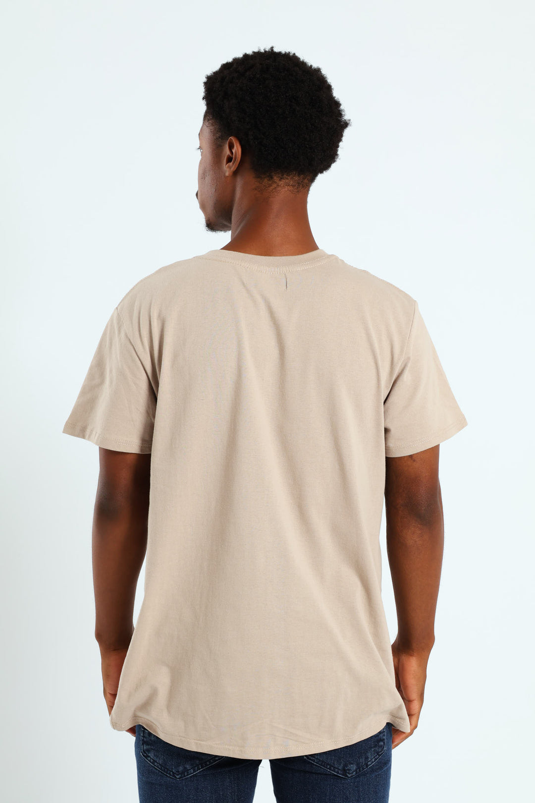 Basic Print T-Shirt - Stone