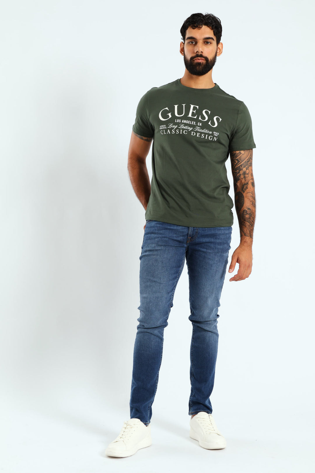 Skinny Leg Denim Jean - Mid Blue