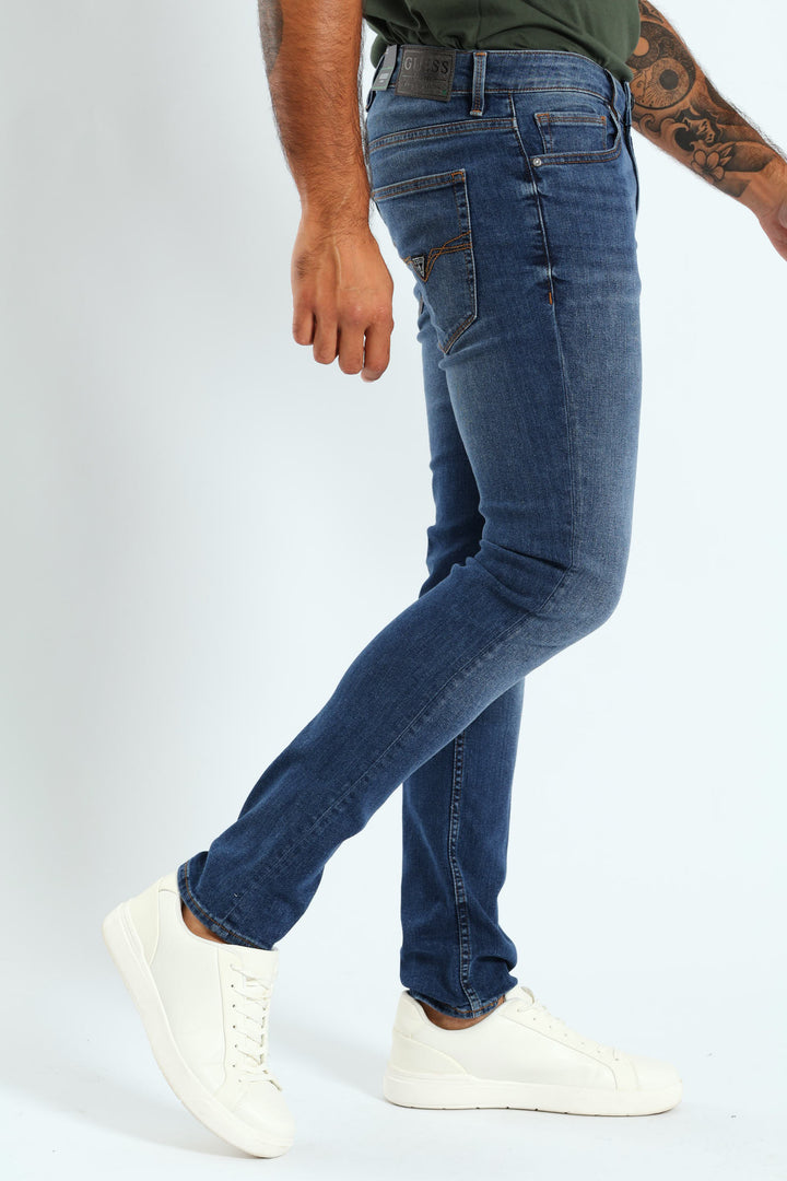 Skinny Leg Denim Jean - Mid Blue