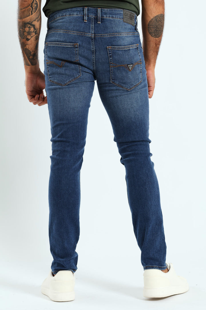 Skinny Leg Denim Jean - Mid Blue