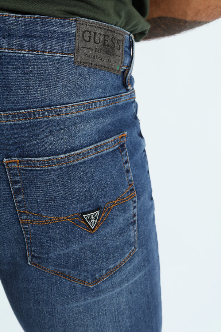 Skinny Leg Denim Jean - Mid Blue