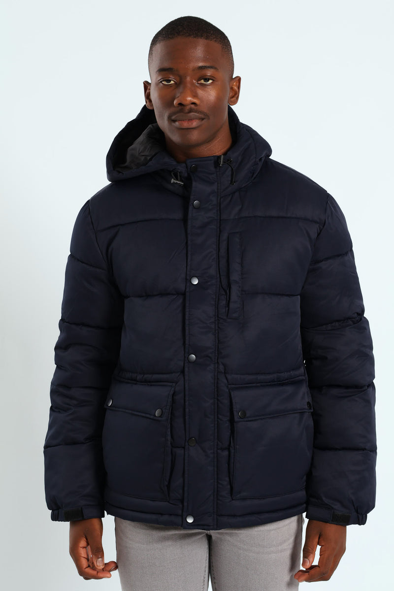 Hooded Puffer - Navy