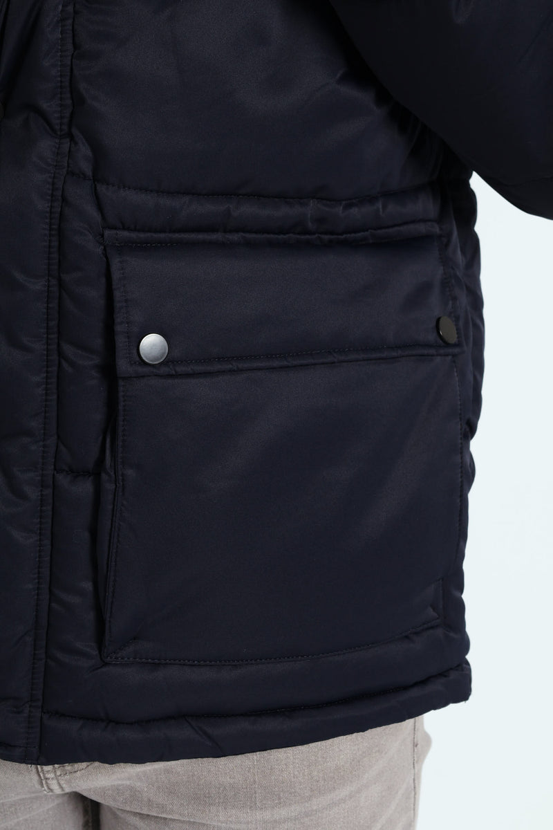 Hooded Puffer - Navy
