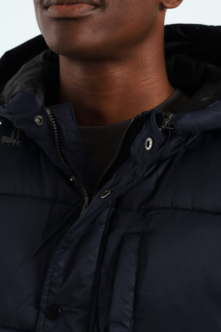 Hooded Puffer - Navy