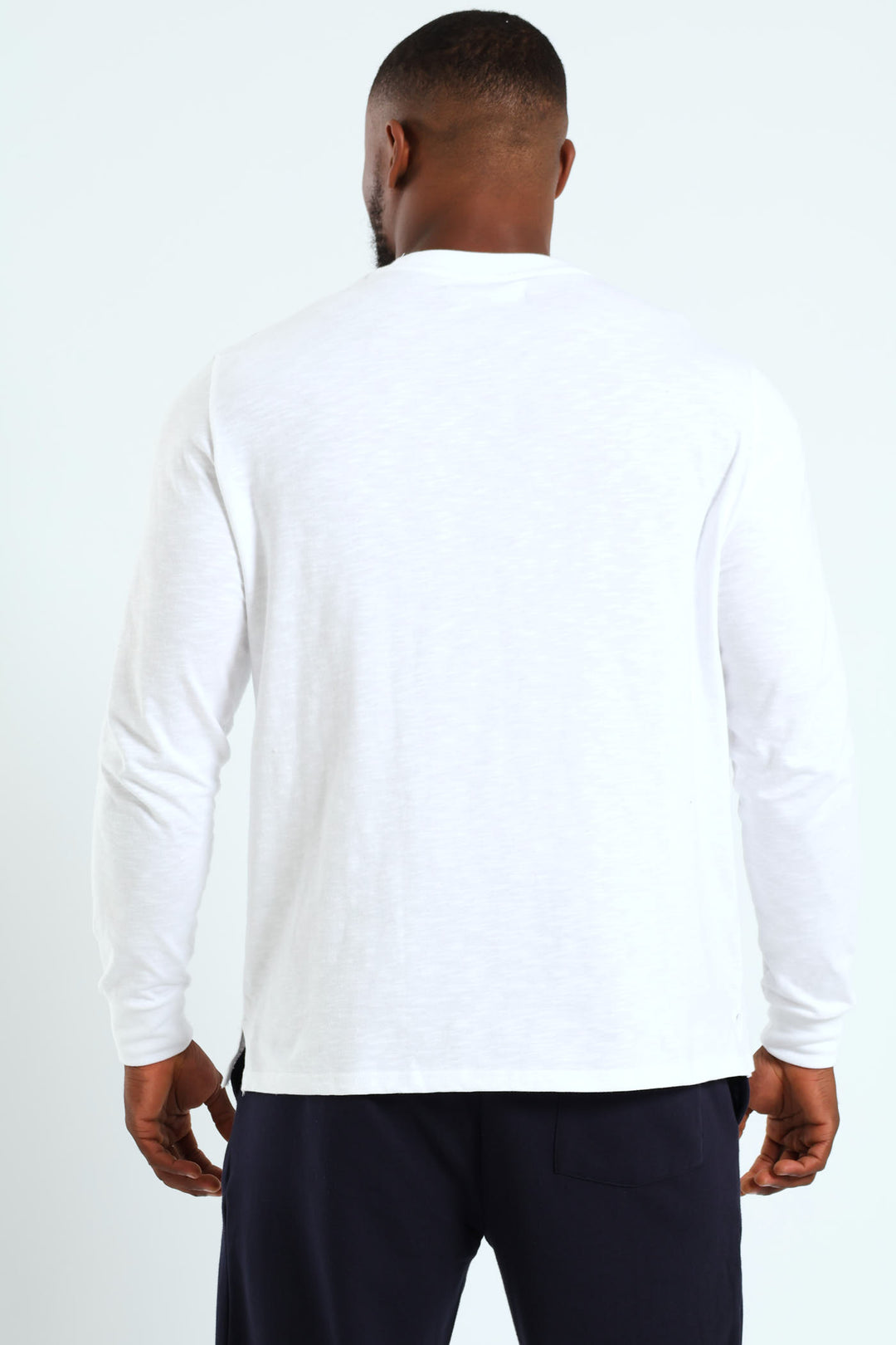 Long Sleeve Slub Tee - White
