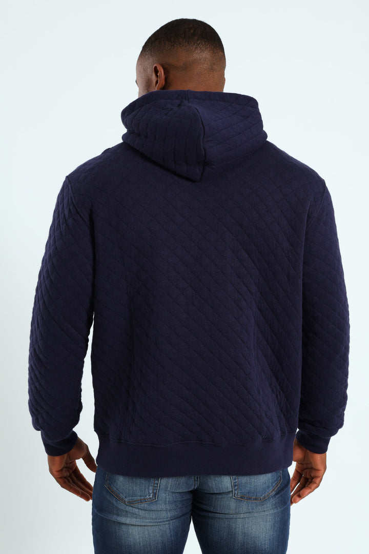Jeep Quilted Fleece Hoody - Navy