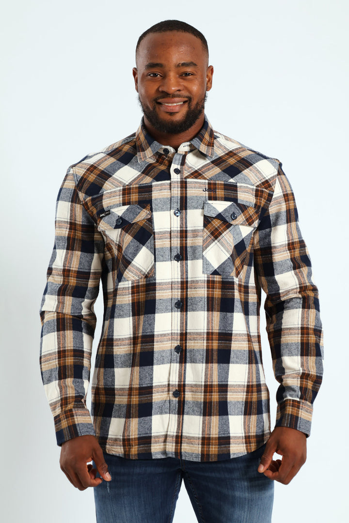 Heavy Weight Flannel Shirt - Black