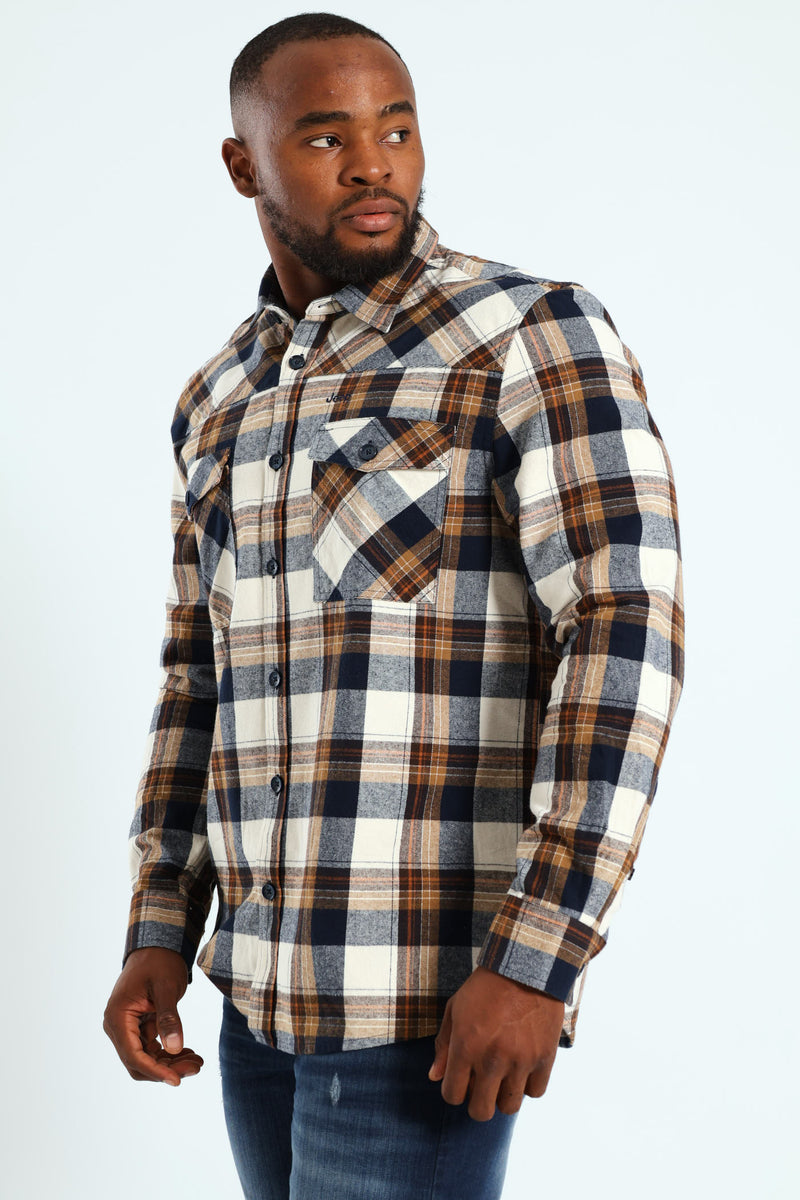 Heavy Weight Flannel Shirt - Black