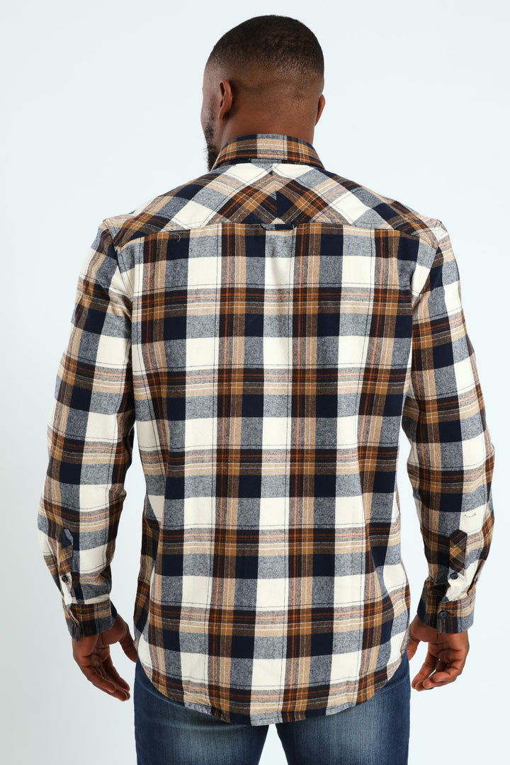 Heavy Weight Flannel Shirt - Black