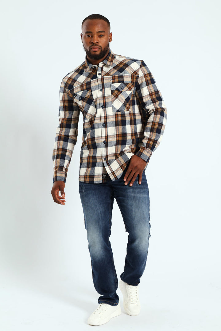 Heavy Weight Flannel Shirt - Black