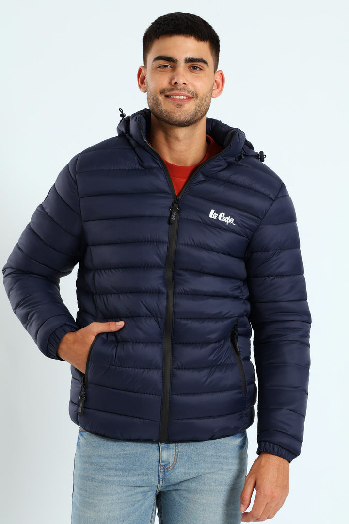 Billy Fur Lined Puffer Jacket - Navy