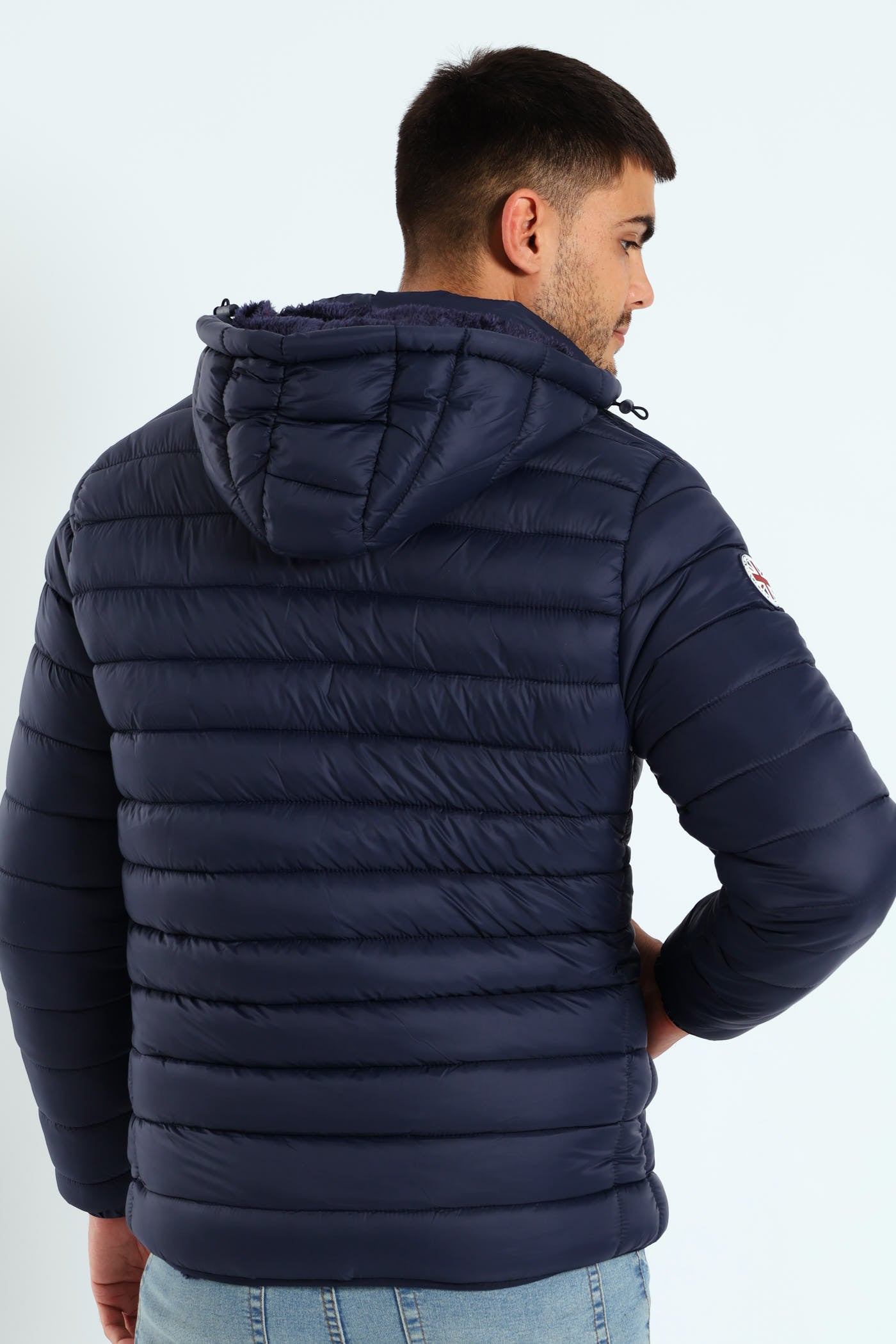 Mens Billy Fur Lined Puffer Jacket - Navy – Edgars