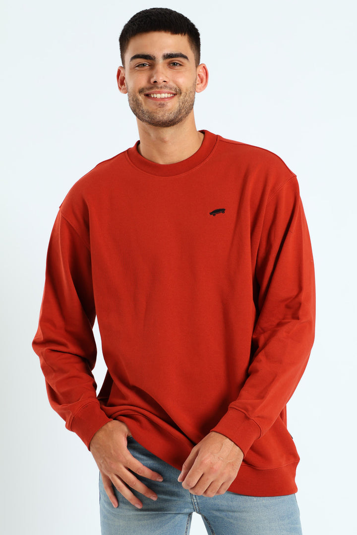 Salton Loose Fit Crew Top - Dark Red