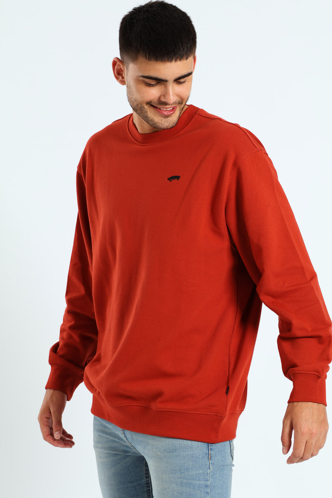 Salton Loose Fit Crew Top - Dark Red