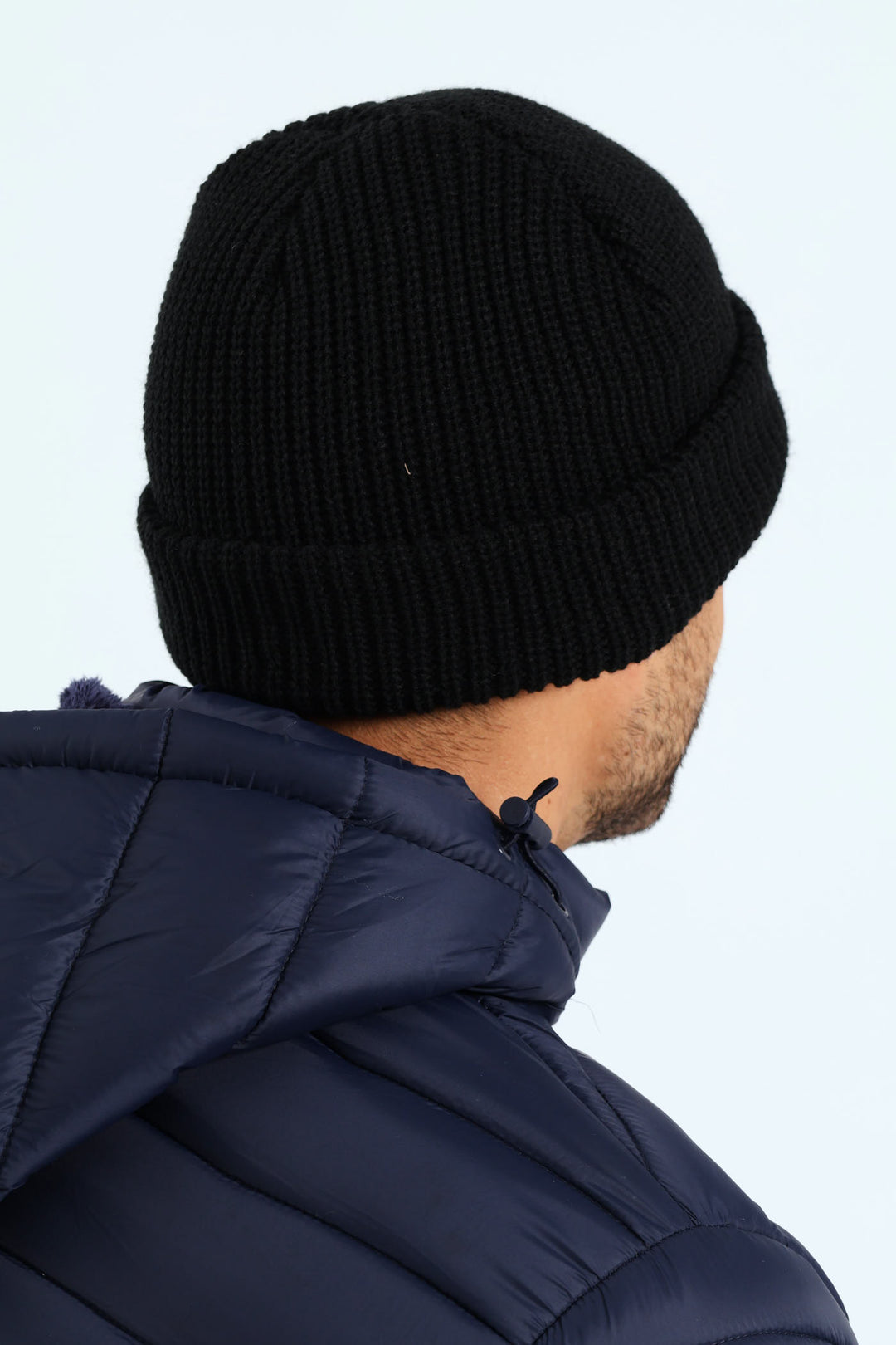 Iago Ribbed Beanie - Black