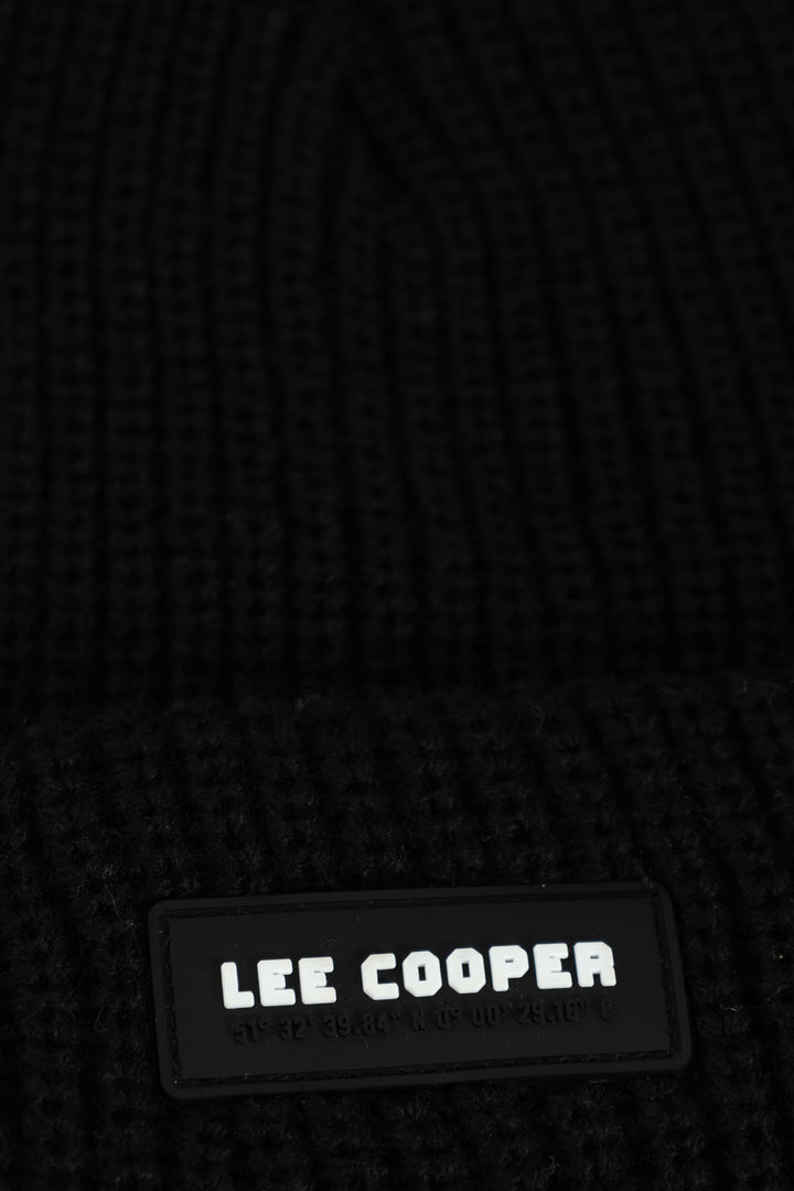 Iago Ribbed Beanie - Black