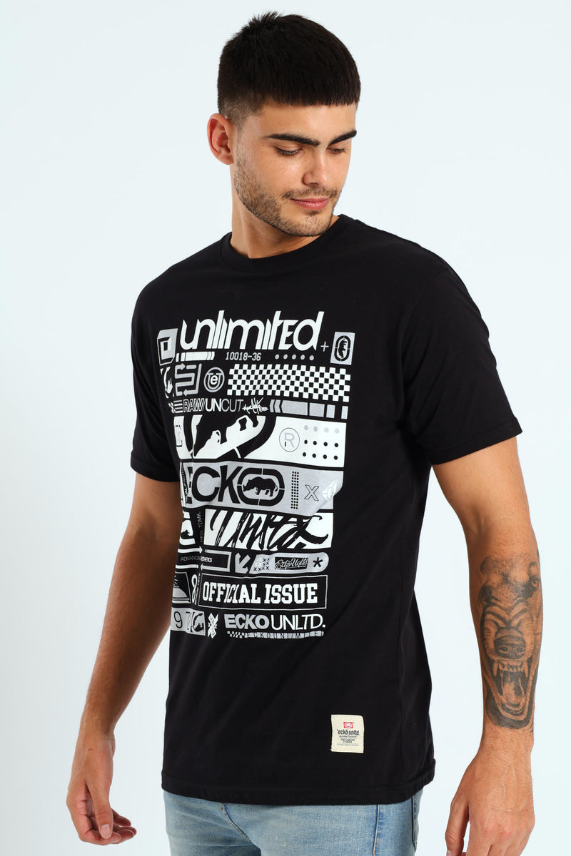 Unlimited Stacked Tee - Black