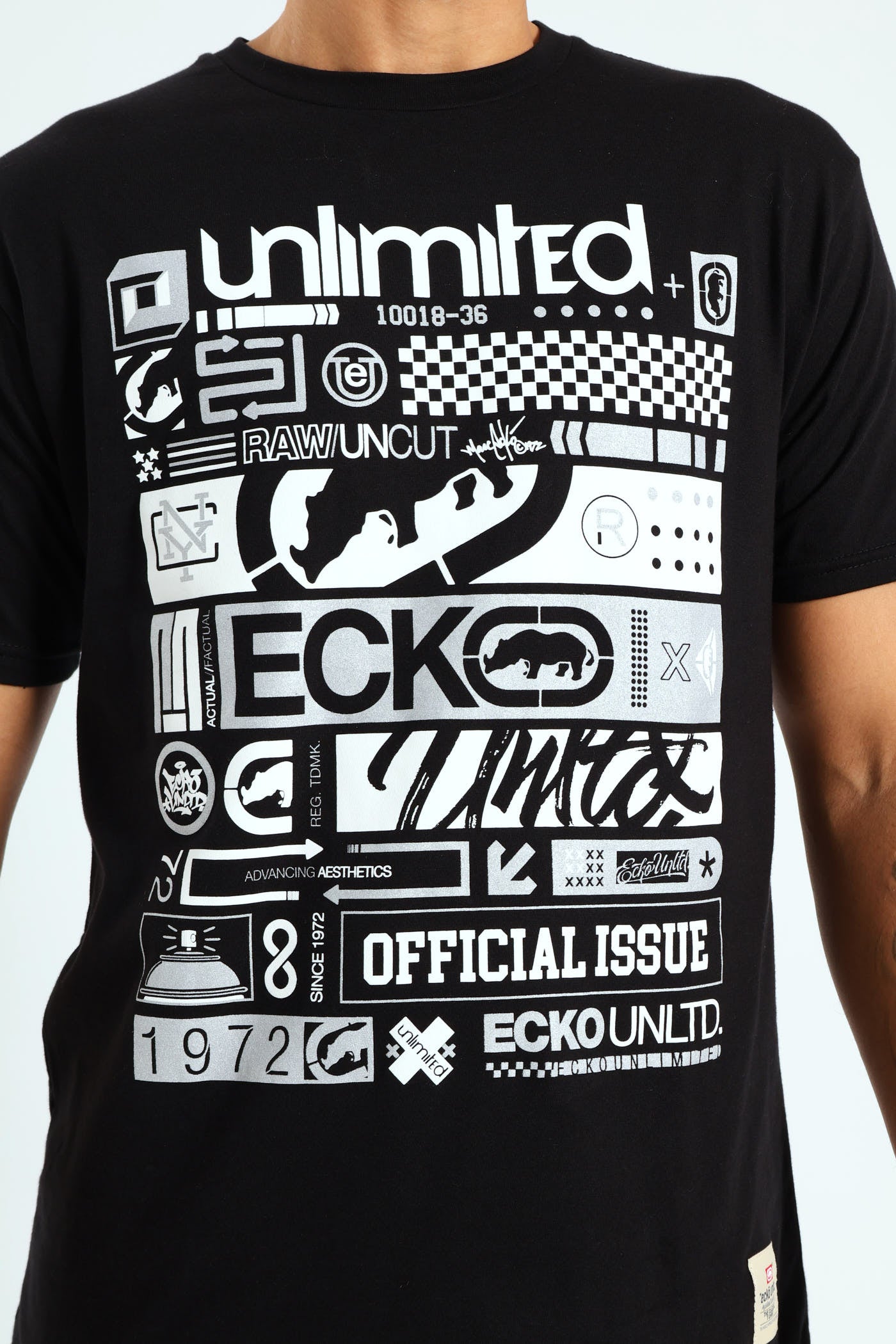 Mens Unlimited Stacked Tee - Black – Edgars