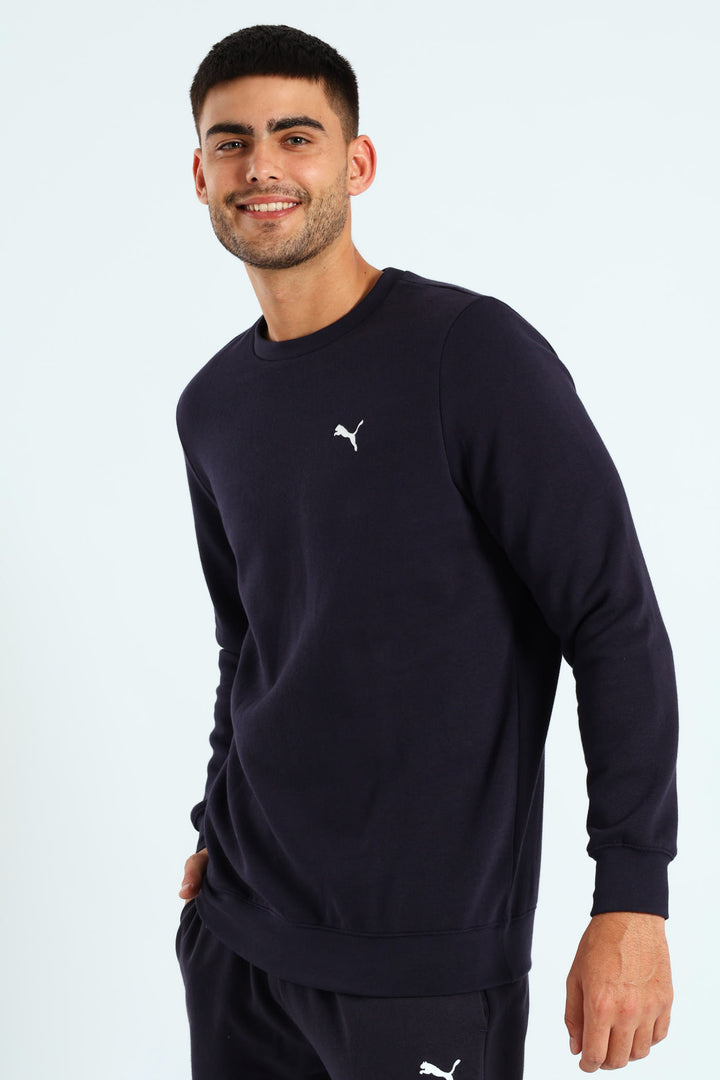 Essential Crew Fleece Top - Navy