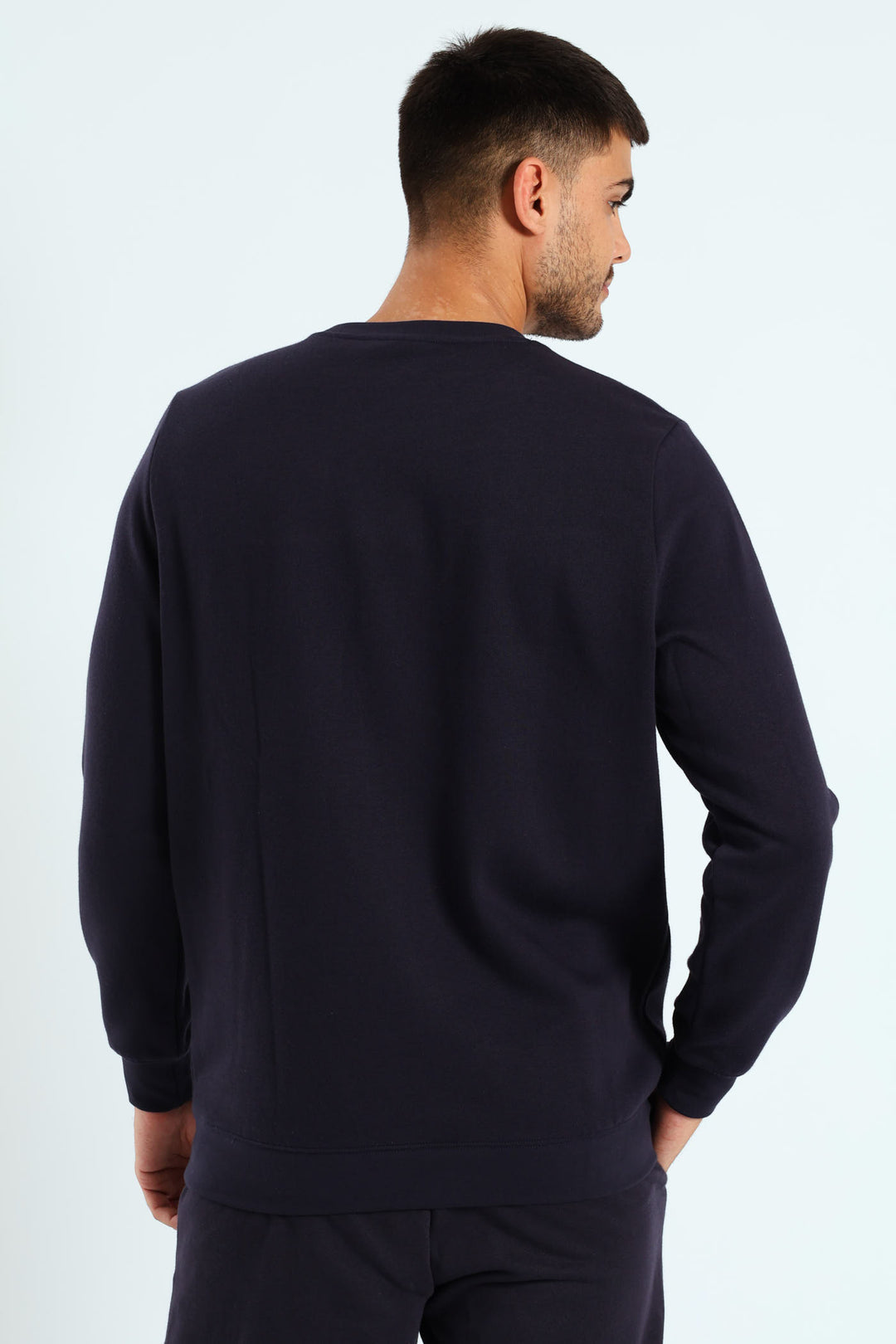 Essential Crew Fleece Top - Navy