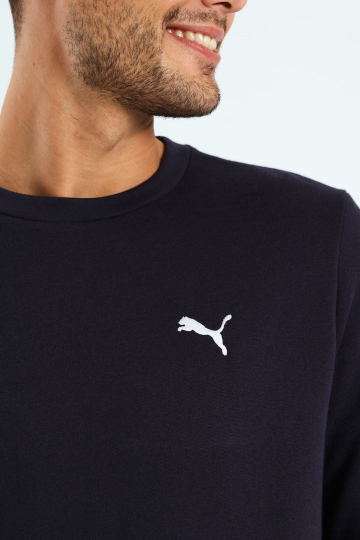 Essential Crew Fleece Top - Navy