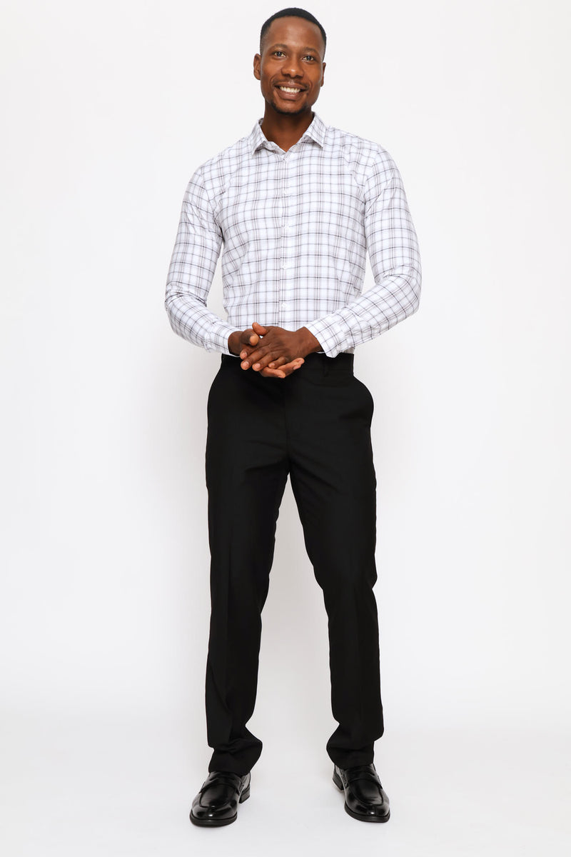 Regular Fit Viscose Blend Suit Trouser - Black