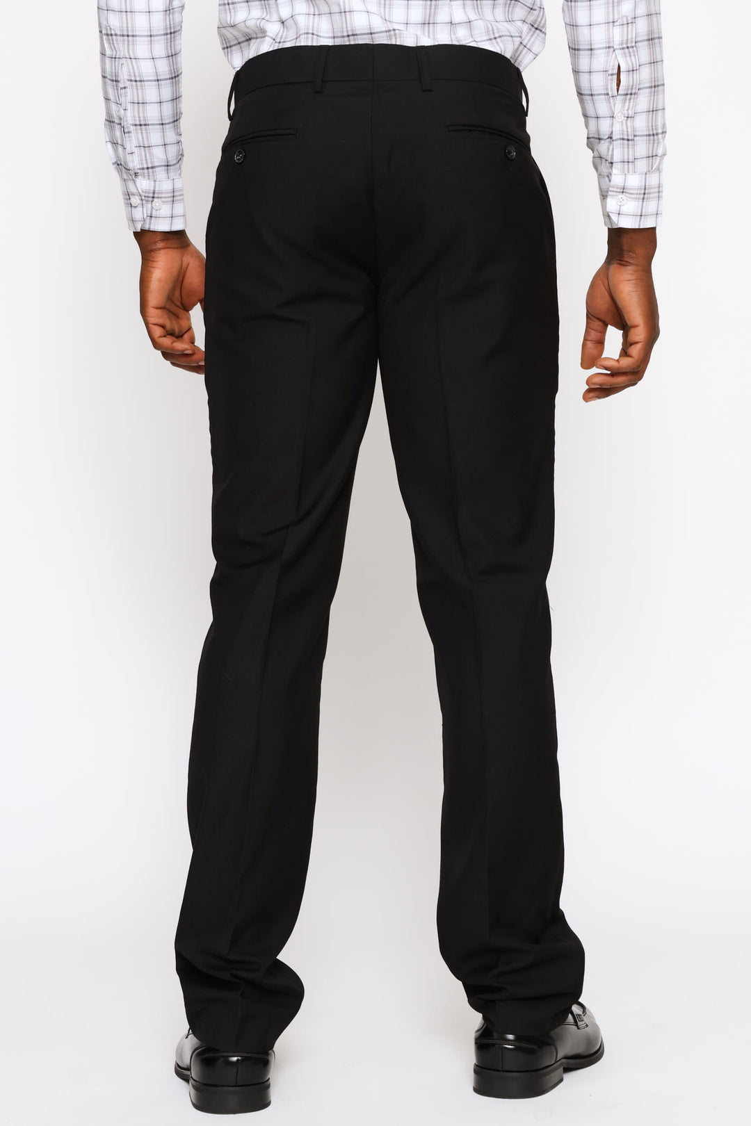 Regular Fit Viscose Blend Suit Trouser - Black