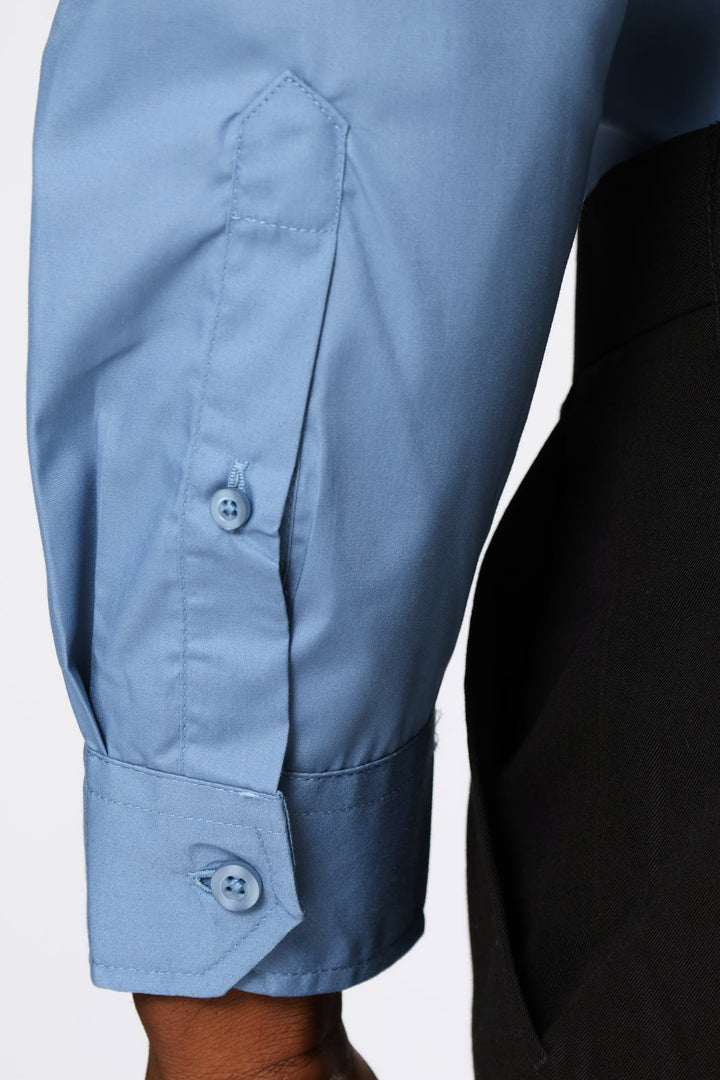 Regular Easy Care Long Sleeve Shirt - Airforce