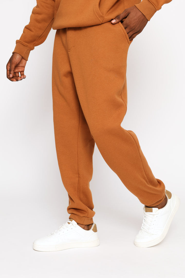 Basic Fleece Jogger - Brown
