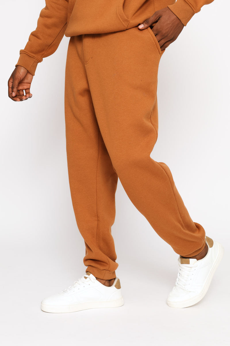 Basic Fleece Jogger - Brown