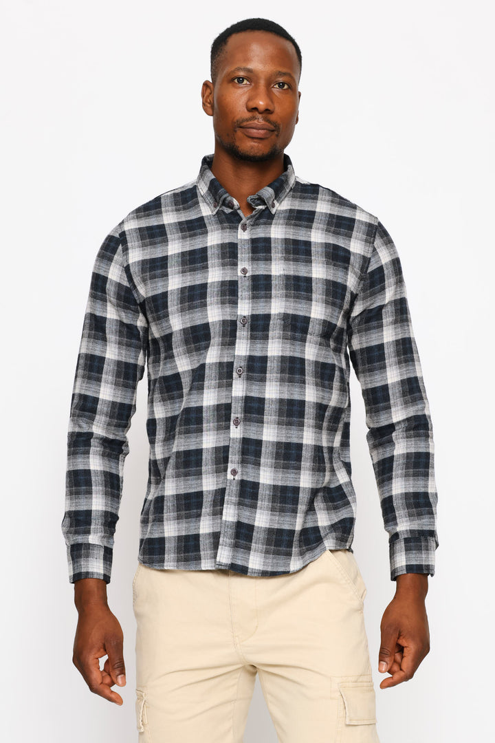 Plaid Shirt - Ecru/Black