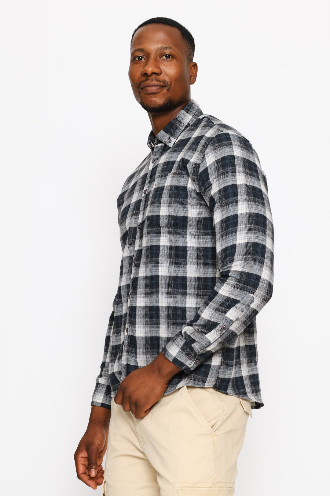 Plaid Shirt - Ecru/Black