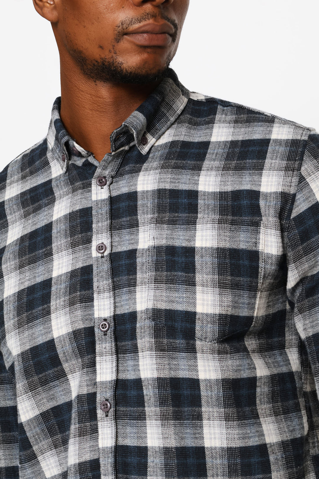 Plaid Shirt - Ecru/Black