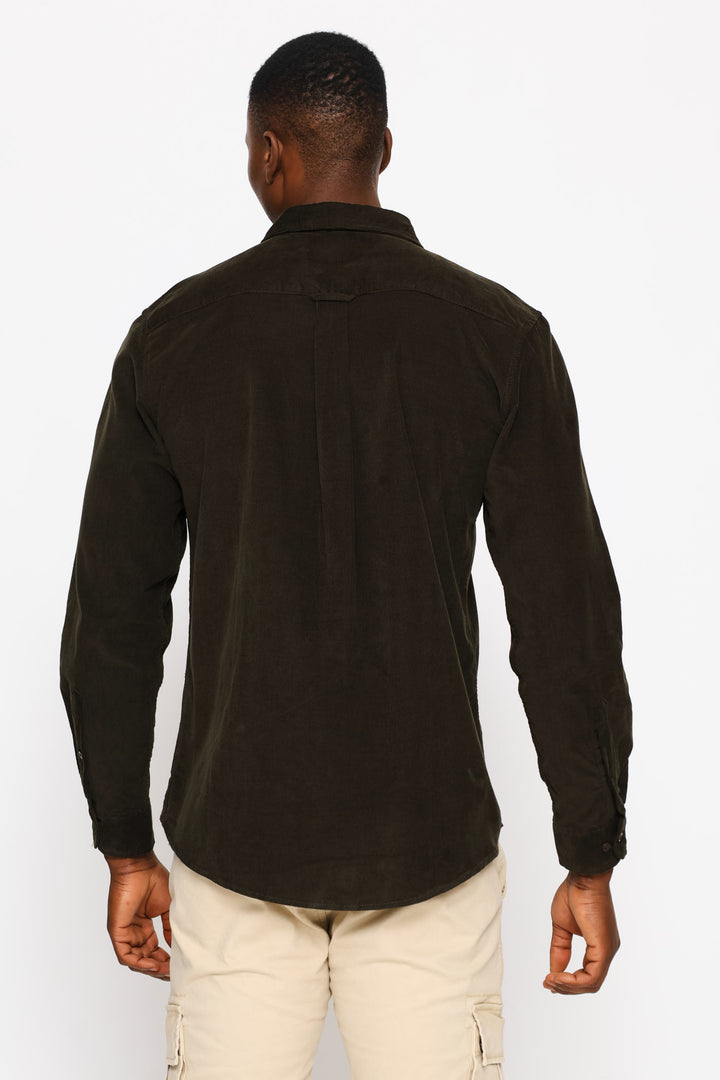 Long Sleeve Corduroy Shirt - Fatigue