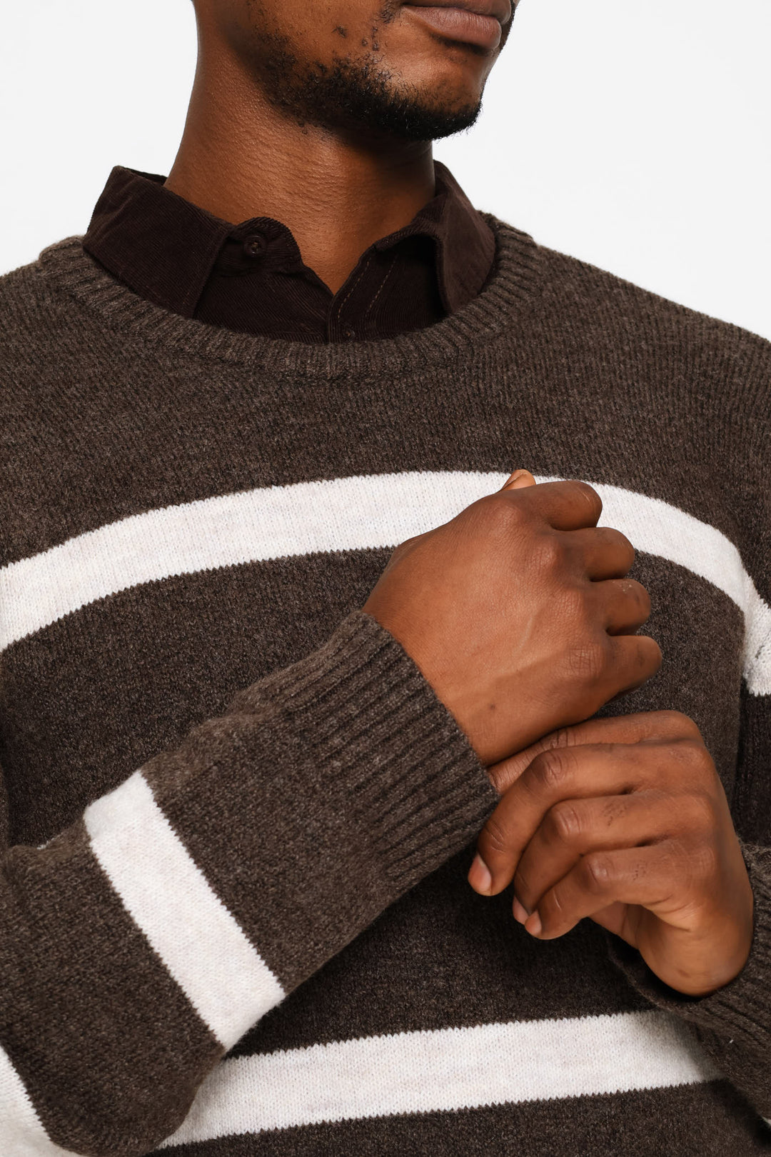 Stripe Crew Knitwear - Brown