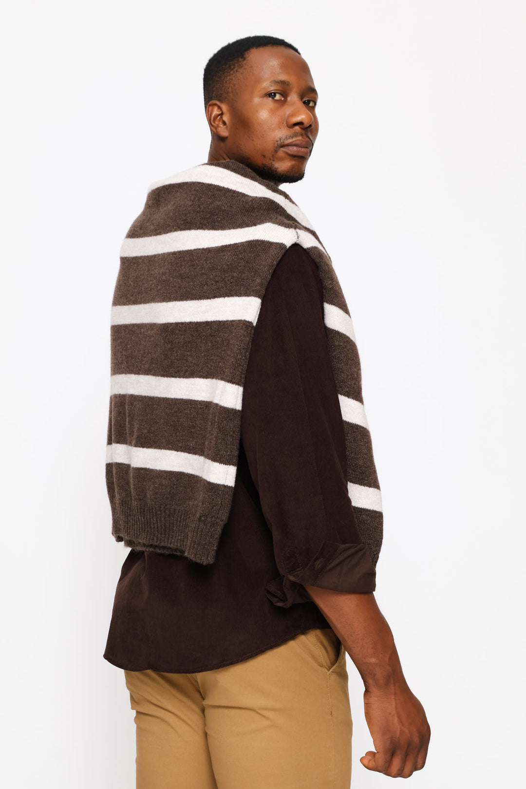 Stripe Crew Knitwear - Brown