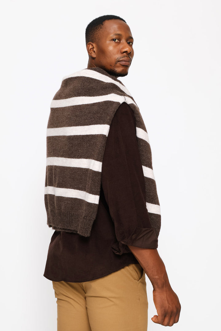 Stripe Crew Knitwear - Brown