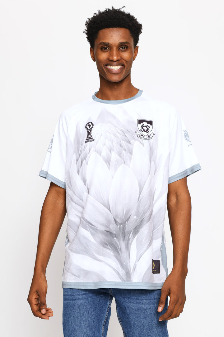 SA Supporters Soccer Stripe Tee - White
